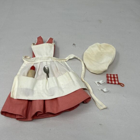 Mattel Other - Vintage Barbie #962 "Barbie Q" - Dress, Apron, Chef Hat, Hot Pad & 2 Utensils